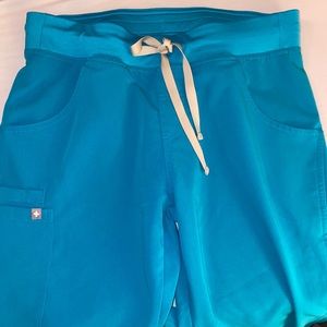 Teal figs scrubs pants